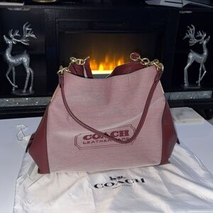 Burgundy Coach Shoulder Bag